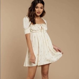 Beach Riot Gold and Cream Dress